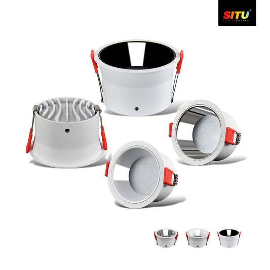 Deep Reflector Anti-Glare Aluminum SMD Downlight: Eye Protection, Premium Texture, High Brightness & Durability