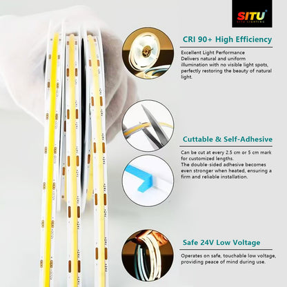 High-Brightness LED COB Strip Light – Energy-Saving & Uniform Lighting