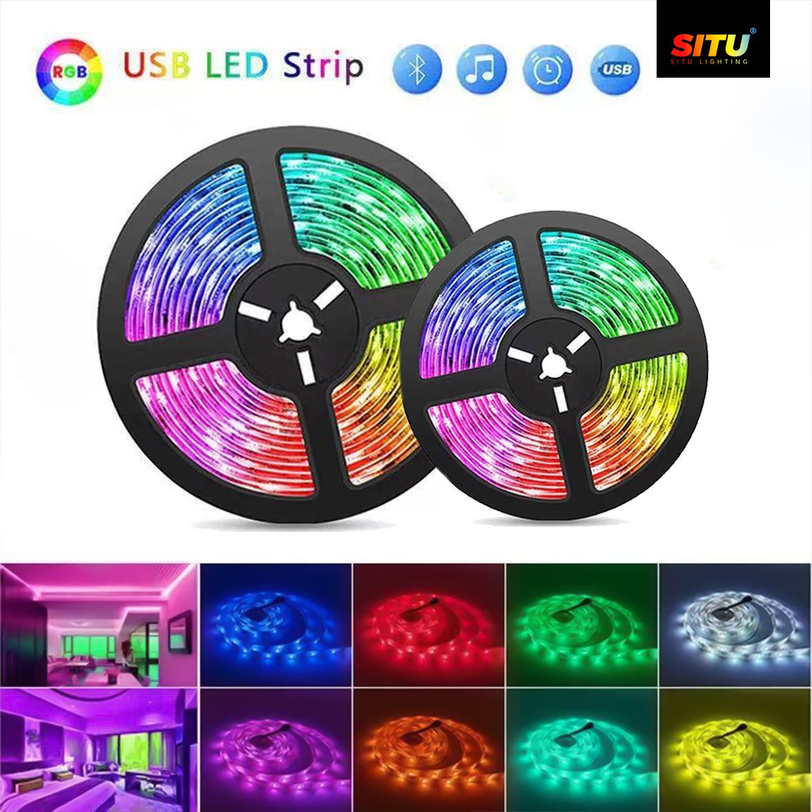 Solid Silicone RGB LED Strip Light – Waterproof & Energy-Efficient