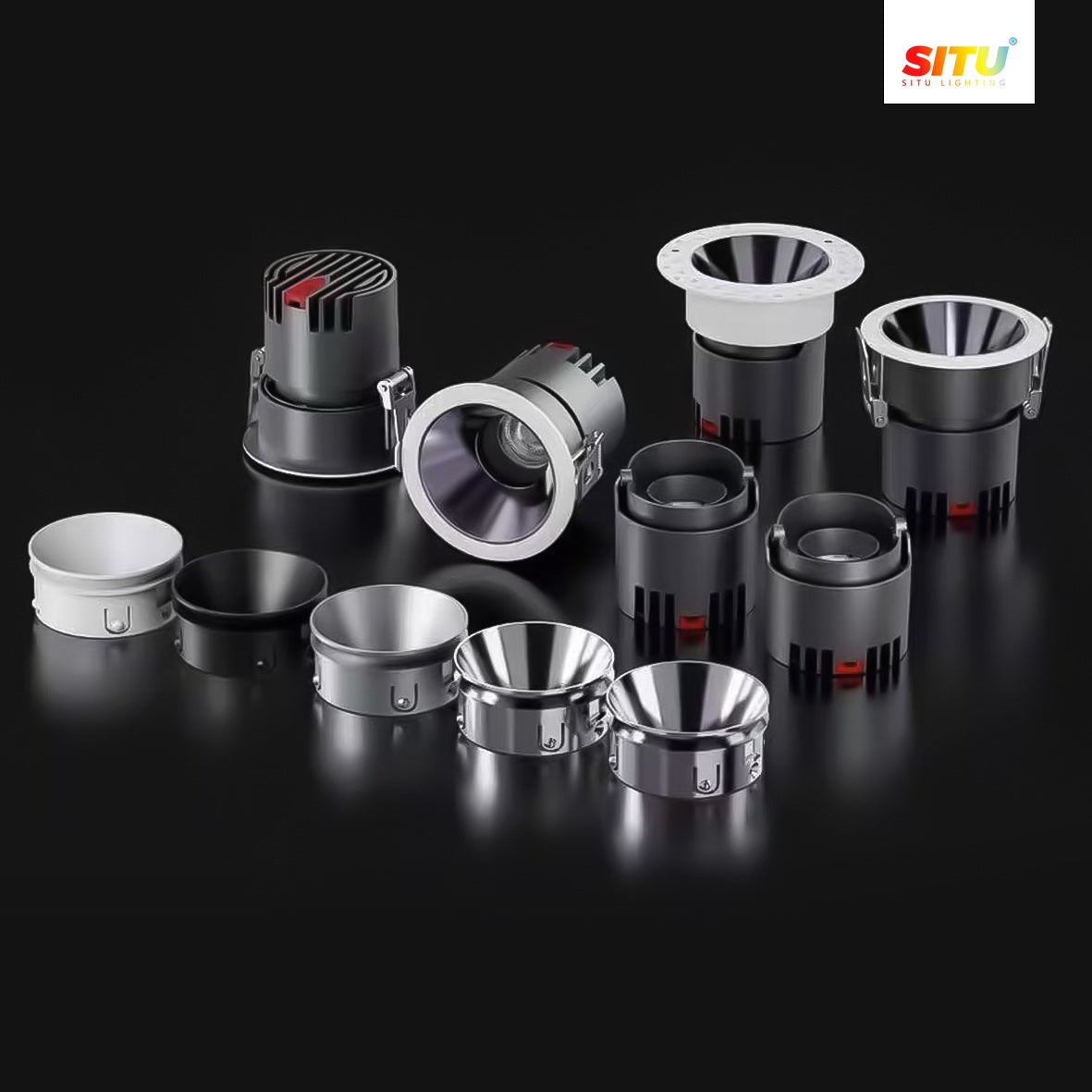 Modern Deep Anti-Glare LED Spotlight with Zero Secondary Glare – High-End Design