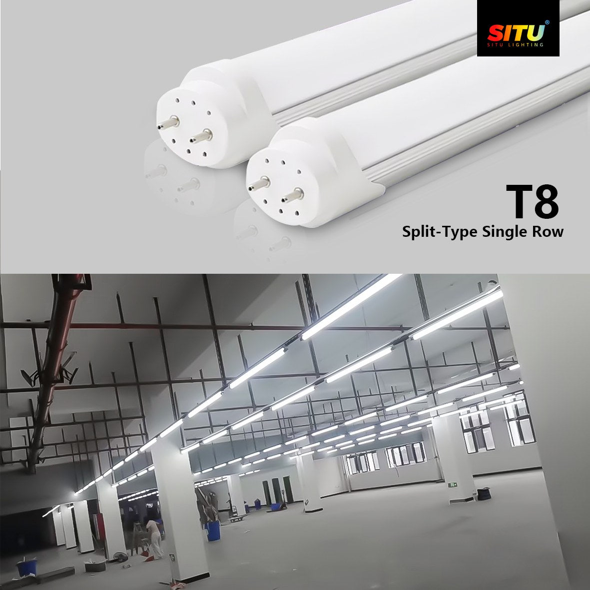 T8 LED Tube Light – Split Type, High Brightness & Suitable for Multiple Spaces