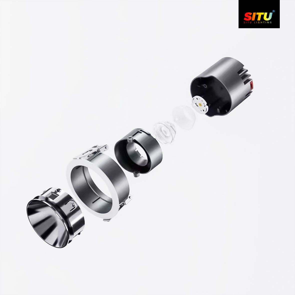 Modern Deep Anti-Glare LED Spotlight with Zero Secondary Glare – High-End Design