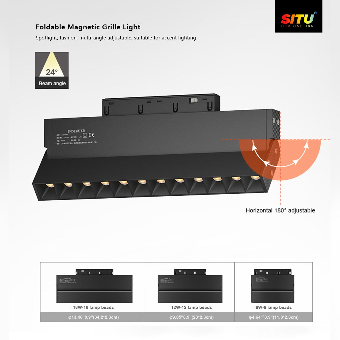 Modern Magnetic Folding Grille Light