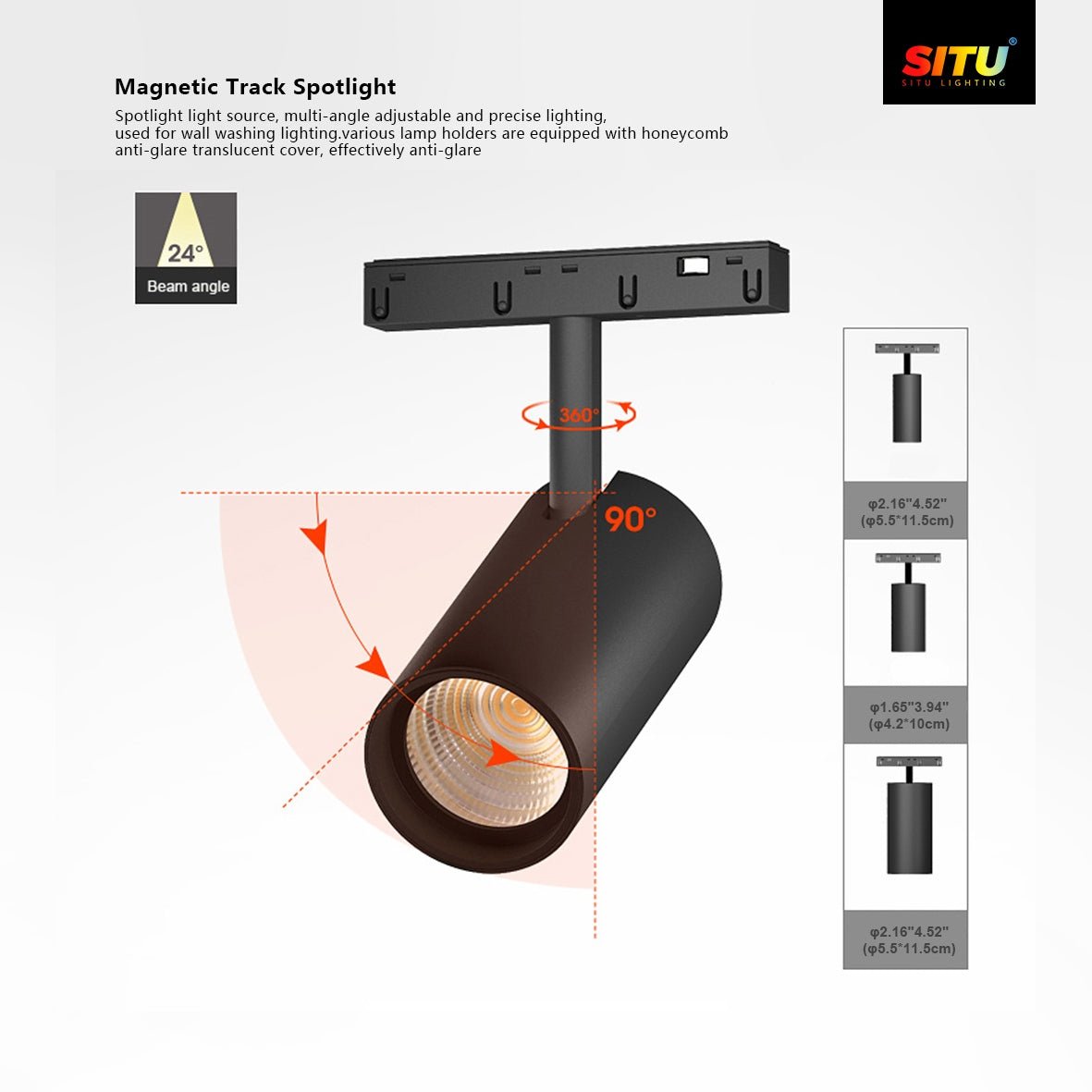Modern Magnetic Track Spotlight